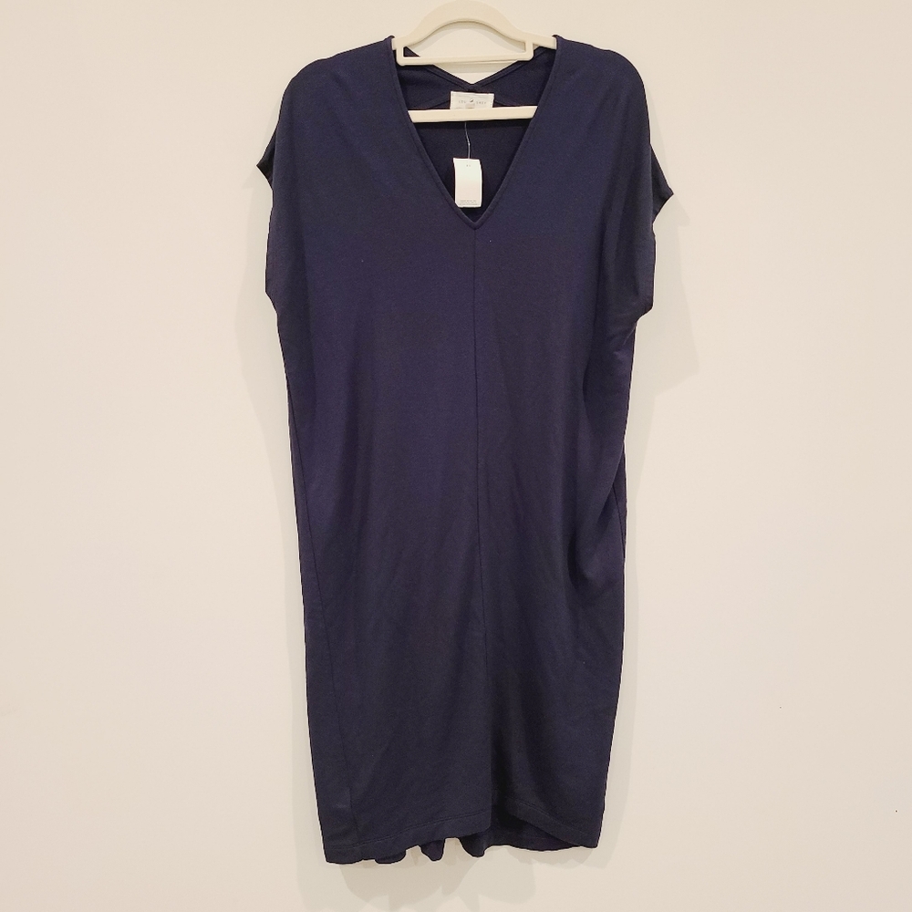 Loft Lou & Grey Navy Vneck Midi Dress